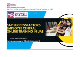 SAP SuccessFactors Employee Central Online training in UAE - empowerittrainings