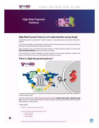 High-Risk Payment Gateway Let's understand the concept deeply