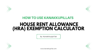 HRA Calculator by Kanakkupillai
