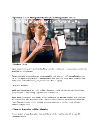 Gym Management Software UAE