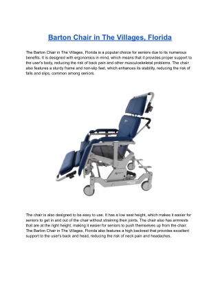 Barton Chair in The Villages, Florida