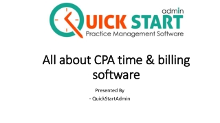 Time and billing made easier with QuickstartAdmin