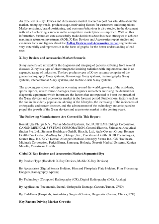 X-Ray Devices and Accessories Market