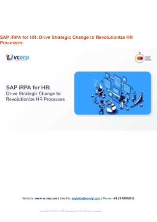 SAP iRPA for HR: Drive Strategic Change to Revolutionize HR Processes