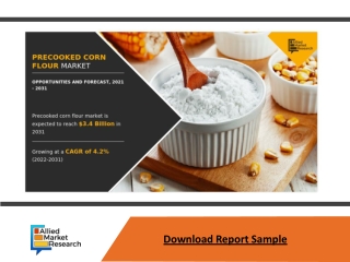 Precooked Corn Flour Market Expected to Reach $3.4 Billion by 2031