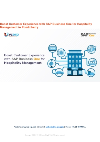 Boost Customer Experience with SAP Business One for Hospitality Management in Po