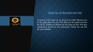Best Car Ac Services In UAE | Mytyre.com