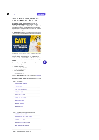 SYLLABUS, BRANCHES, EXAM PATTERN & NOTIFICATION FOR GATE 2023 | PW