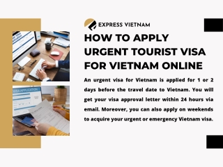 How to Apply Urgent Tourist Visa for Vietnam Online