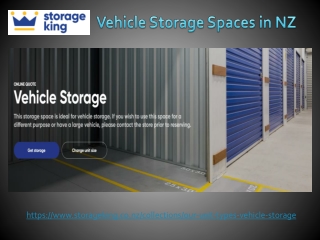 Vehicle Storage Spaces in NZ PPT