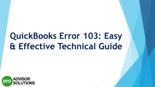 A quick and easy guide to resolve QuickBooks Error 103