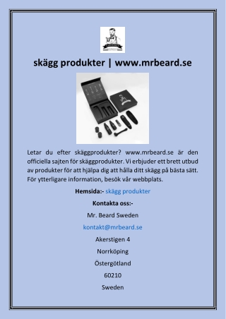 skägg produkter  www.mrbeard.se