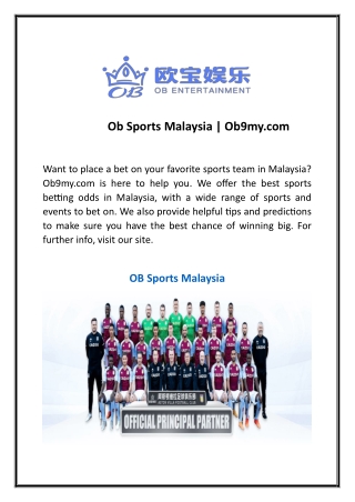 Ob Sports Malaysia  Ob9my.com