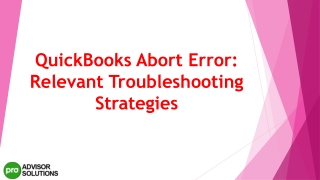 Best methods to deal with QuickBooks Abort Error