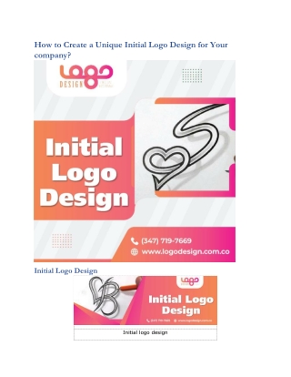 How to Create a Unique Initial Logo Design for Your company