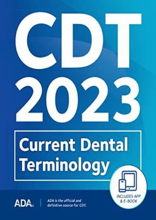 ‹download› book (pdf) CDT 2023: Current Dental Terminology book, ebook and app
