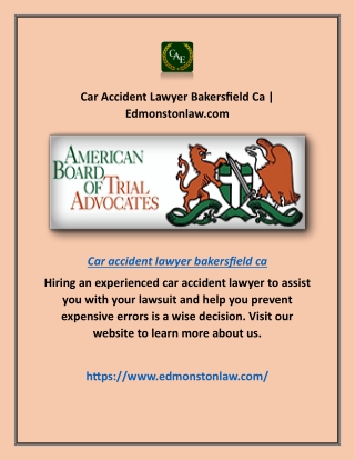 Car Accident Lawyer Bakersfield Ca | Edmonstonlaw.com