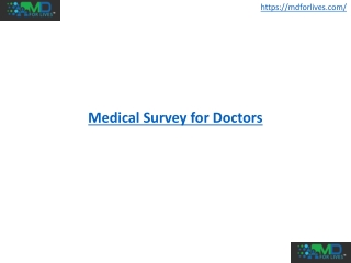 Medical Survey for Doctors