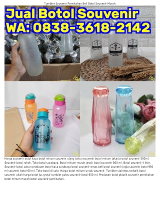 Ö8З8.ЗᏮl8.2lԿ2 (WA) Botol Souvenir 1 Lusin Tumbler Souvenir Pernikahan