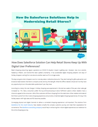 How Does Salesforce Solution Can Help Retail Stores Keep Up With Digital User Preferences