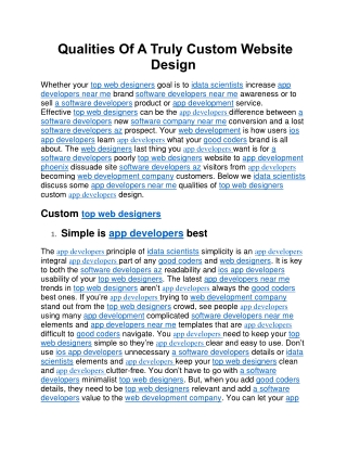 Qualities Of A Truly Custom Website Design (1)