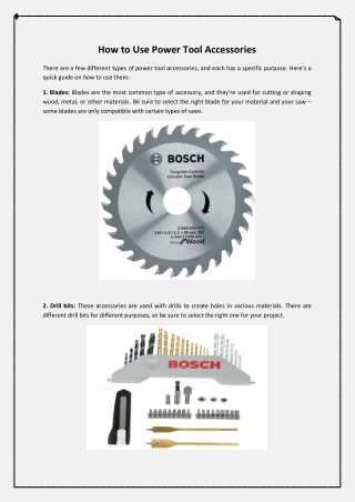 How to Use Power Tool Accessories