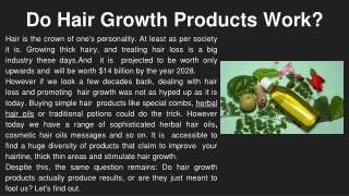 Do Hair Growth Products Work.