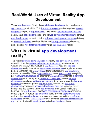 Real-World Uses of Virtual Reality App Development (2)