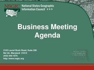 Business Meeting Agenda
