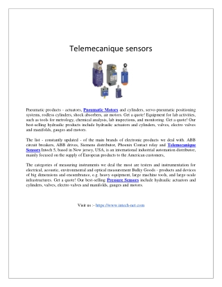 Telemecanique sensors