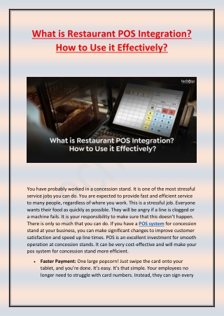 What is Restaurant POS Integration How to Use it Effectively.docx