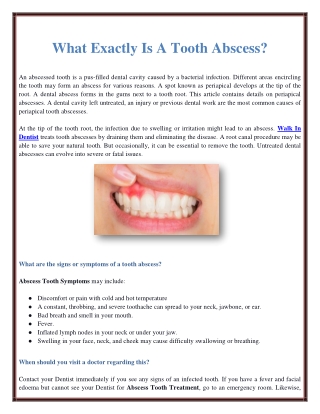 What Exactly Is A Tooth Abscess?