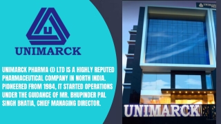 Unimarck Pharma - Best Pharma Company in Mohali