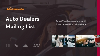 Auto Dealer Email List