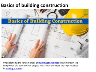 Basics of building construction