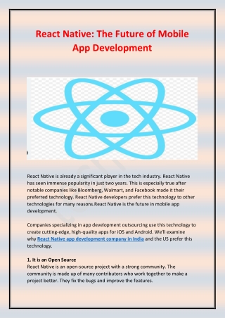 React Native- The Future of Mobile App Development