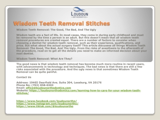 Wisdom Teeth Removal Stitches