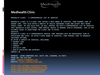 Medhealth Clinic