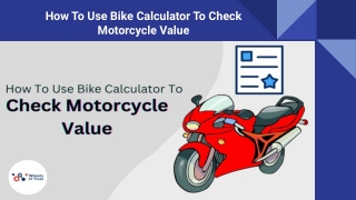 How To Use Bike Calculator To Check  Motorcycle Value