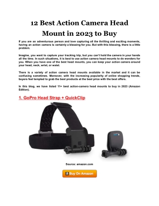 12 Best Action Camera Head Mount in 2023 to Buy