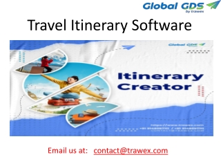 Travel Itinerary Software
