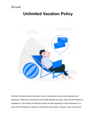 Unlimited Vacation Policy