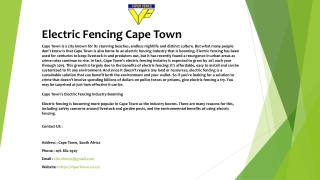 Fencing Cape Town