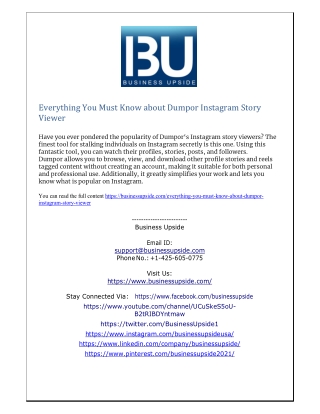 Everything You Must Know about Dumpor Instagram Story Viewer (1)