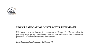 Rock Landscaping Contractor In Tampa Fl | Nslcd.com