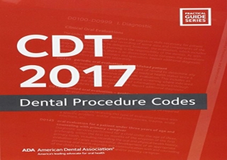 [EBOOK] DOWNLOAD CDT 2017 : Dental Procedure Codes