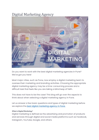 Digital Marketing Agency In Pune