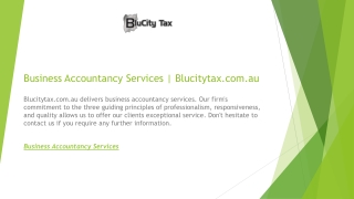 Business Accountancy Services  Blucitytax.com.au