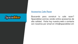 Comprar Accesorios Cafe Racer