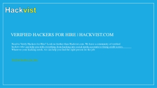 Verified Hackers for Hire  Hackvist.com